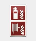 Luxe combi bord brandslang en blusser