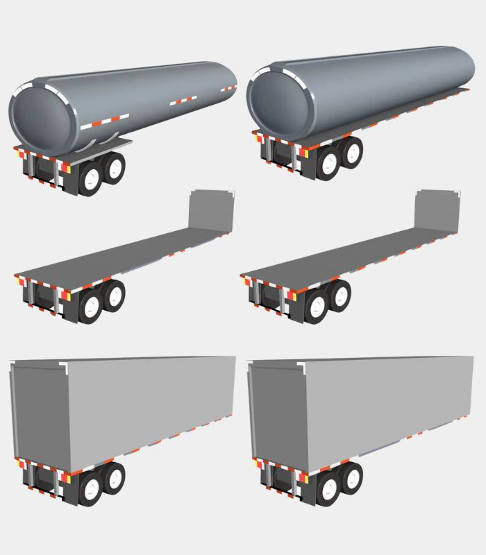 DOT reflectie tape gebruikt op een vrachtwagen