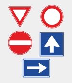 verschillende soorten verkeersborden