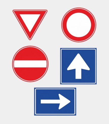 verschillende soorten verkeersborden