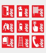 Een aantal van de brandpictogrammen