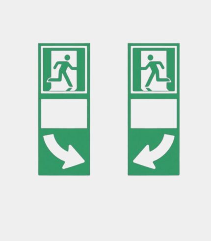 glow in the dark deurklinkmarkeringen links en rechts