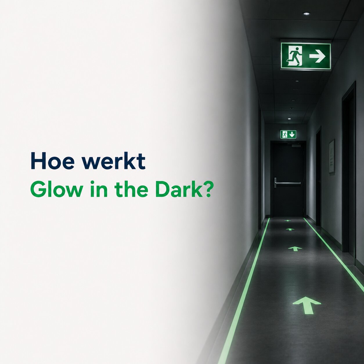 Hoe werkt glow in the dark met afgebeelde glow in the dark markeringen