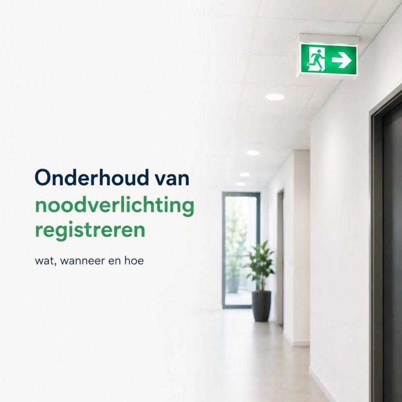 noodverlichting in een lichte hal