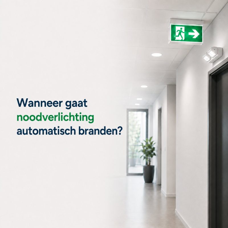 Wanneer gaat noodverlichting branden